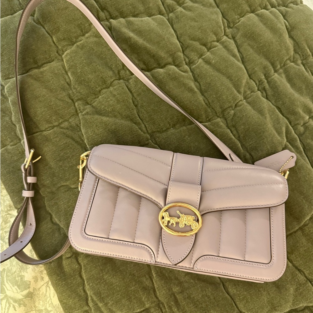 Coach Lavender Crossbody Bag with Gold Accent